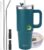 30oz Tumbler with Handle, Double Wall Vacuum Insulated Water Bottle with Straw and Lid, Stainless Steel Travel Coffee Mug, Reusable Thermal Cup for Beverages, Fit in Cup Holder(Blue)