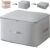 Carreneu Self-Compressing Organiser, Space-Saving, Grey, Twill, Storage Bag, Zipper Closure, Bedroom, Travel, Home Organization, Toy Storage