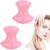 Pack of 2 Mushroom Shape Gua Sha Massage Tool, Gua Sha Set, Rose Quartz, Face Roller Rose Quartz for Face, Neck, Eyes, Beauty, Spa, Relaxing Improvement of Fine Lines (Pink)