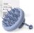 Sndyi Silicone Scalp Massager Shampoo Brush, Hair Scrubber with Soft Silicone Bristles, Scalp Scrubber/Exfoliator for Dandruff Removal, Wet Dry Scalp Brush for Hair Growth & Scalp Care, Gray Blue