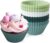 Vonsera Silicone Muffin Moulds, Pack of 24, Reusable Silicone Mould, Round, Cupcake Cases for Cakes, Pudding, Cream