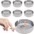 Round Stainless Steel Ashtrays, Ashtrays for Outdoor Use, Large, 10 cm, Modern Tabletop Ashtray, for Indoor, Restaurant, Bedroom, Living Room, Pack of 6