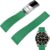 Juntan FKM Rubber Watch Strap for Men Women, 20mm 22mm Watch Band Fluororubber Rubber with Classic Rolex Style Deployment Clasp