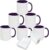 MR.R Sublimation Blanks Dishwasher Ceramic Coffee Mugs with Purple Color Mug Inner and Handle Drinking Cup Mug For Milk Tea Cola Water,11oz, Set of 6