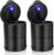 Chingde Car Ashtray with Led Lights, 2 Pcs Car Smokeless Cylinder Portable Car Ashtray Plastic Car Ashtray Cup Car Cigarettes Ashtrays with Lid for Travel Home Office (Black)