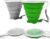 ddLUCK Silicone Foldable Cup, 2 Pack BPA Free Collapsible Travel Mugs, Folding Silicone Cups with Plastic Sealing Lid, Reusable Portable Cup Set for Picnic, Camping, Outdoor Hiking Travel