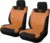 BESULEN Front Car Seat Covers, 2 Pack Butterfly Automotive Seat Protectors, Car Interior Accessories, Soft & Breathable, Universal Premium Non-Slip Seat Covers for Van, SUV, Truck, Pickup (Orange)