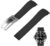 Juntan 18mm 20mm 22mm Curved End Rubber Watch Band, Tapered Silicone Curved Replacement Watch Strap for Men Women with Classic Diving Buckle