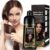 Dark Coffee Hair Colour Shampoo 500 ml, 3-in-1 Hair Dye Shampoo, Brown Hair Care & Dyeing for Men Women Colours in 10-15 Minutes (Dark Brown)