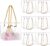 BENECREAT Set of 10 Gift Boxes Made of Transparent PVC Plastic, 12 x 12 x 12 cm Square Party Favour Boxes with White Edge Tip and Handle for Candy Chocolate, Party Favours