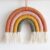 EBINGMIMA Rainbow Wall Hanging, Macrame Woven Rainbow, Rainbow Wall Decor, Baby Room Decor, Nursery Gift (Greyish-Green,7x7x0.78in)