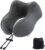 Travel Pillow Memory Foam Neck Pillow Lightweight Quick Pack for Airplane Train Car Neck Support Pillow for Travel Camping (Dark Grey)