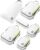 Compression Packing Cubes for Travel – Luggage and Backpack Organizer Packaging Cubes for Clothes (White and Green, 6 Piece Set), White/Green, 6Piece