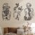 3 Pcs Metal Wall Art Decor – Minimalist Abstract Woman Modern Line Drawing Home Hanging for Bedroom Kitchen Bathroom Living Room (Black, Plant)
