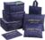 Packing CubesMossio 7 Set Travel Organizers Backpack Waterproof Storage Bags for Trip Blue Circle