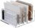 SANRUI Clear Desktop File Organizer, 5 Compartments Acrylic Office Document Sorter Mails Storage, Multifunction Letter Folder Racks Holders for Office,Home, School Desk Organization