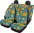 chaqlin Hippie Daisy Car Seat Covers Full Set with Front Rear Split Bench Seat Protector for Women Girls Fashion Seat Covers for Cars, 4 Pieces Colourful Daisy Car Interior Accessories