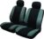 Sakura Merton Black/Grey Front Seat and Headrest Covers SS3633 – Universal Fit Elasticated Hems Side Airbag Compatible Machine Washable
