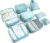 BillyBath Packing cubes Suitcase Organiser Set, 8 Pieces Clothes Bags Shoe Travel Cube Cosmetic for Suitcases Teal