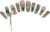 PN-029 Press-On Nails Lacquered Pack of 10 Reusable Artificial Premium Nails Dollar $ Chain Green Crystal Stones Gold Beige