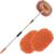 GreatCool Car Wash Brush Kit With Super Long Handle, 2 in 1 Orange Chenille Microfiber Car Wash Mop Cleaning Mitt Suitable for Washing Cars Truck SUV RV Caravans and Household, Scratch Free