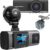 DDKUS Dash Cam Car Mirror Dash Cam Front and Rear for Cars 170° Wide Angle WDR with 1.5 Inch LCD Display Night Vision 1080P FHD DVR Car Dashboard Camera with G-Sensor, WDR, Parking Monitoring