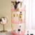 Fangoo Rotating Makeup Organizer for Vanity 3 Tier, 360° Spinning Skincare Organizers High-Capacity Skincare Clear Make Up Storage Perfume Susan Organizers Cosmetic Dresser Organizer (Pink)