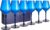 HAHASHOW Colorful Wine Glasses, Unbreakable Set of 6 Long Stem Glass, 18OZ Tritan Plastic Color Drinkware, Dishwasher Available Glassware, Perfect for Birthday, Wedding, Morther’s Day Gifts, Blue