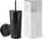 Simple Modern Insulated Tumbler with Lid and Straw | Iced Coffee Cup Reusable Stainless Steel Water Bottle Travel Mug | Gifts for Women Men Her Him | Classic Collection | 20oz | Black Leopard