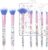 WLLHYF Fan Makeup Brush Set, 7Pcs Crystal Sparkles Powder Foundation brush Flawless Powder Brushes, Beauty Cosmetic Foundation Powder Blusher Eyeshadow Blending Concealer Highlight Brushes