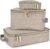 Itzy Ritzy Packing Cubes for Travel – Set of 3 Packing Cubes or Travel Organizers; Each Travel Cube Features a Mesh Top, Double Zippers and a Fabric Handle (Taupe)