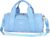 Small Gym Bag for Boy Kids,Sport Duffle Bag for Women Fitness Workout, Travel, Dance, Ballet, Swim with Shoes Compartment & Waterproof Pocket,Easy Carrying Pu Leather Handle (Sky Blue, 16″ Small Size)