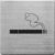 Alco-Albert 450-12 – Pictogram Smoking yes Brushed Stainless Steel 9 x 9 cm