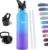 HoneyHolly Thermal Water Bottle, 1 Litre, BPA Free, Insulated Water Bottle, Double Walled Vacuum Insulated Bottle, 18/8 Stainless Steel, Thermal Bottles, Water Bottle for Gym, Sports, Bike