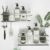 KINCMAX Shower Shelves 2-Pack – Premium Self Adhesive Shower Caddy w/ 4 Hooks – No Drill Large Capacity Stainless Steel Wall Shelf – Easy Mount Bathroom Organizer Racks – Silver