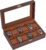 ProCase Watch Box Organizer for Men, 12 Slot Watch Display Case Watch Cases for Men, PU Leather Mens Watch Box Watch Storage Box Holder with Glass Top -12 Slot, Brown
