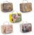 ANNASAMDO Pack of 5 Mini Travel Suitcases, Gift Case, Metal Vintage Small Storage Box with Handle, for Sweets, Money Gifts, 7.5 x 5.5 x 3.5 cm