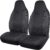 PIC AUTO High Back Car Seat Covers – Sports Carbon Fibre Mesh Design Universal Fit Airbag Compatible (Black)