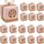 Pinsheng 50pcs Brown Kraft Favour Gift Boxes, 5x5x5cm Kraft Paper Candy Boxes with Jute Twine for Wedding, Baby Shower, Birthday Party