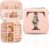 Travel Jewelry Box with Mirror, Travel Essentials Jewelry Holder Organizer, Ring Necklace Earring Organizer, Personalized Initial Travel Jewelry Case, Gifts for Women and Girls,T