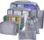 Packing cube set, 7 pieces, suitcase organiser set, waterproof packing cubes, suitcase organiser, clothes bags, shoe bags, organiser system for holidays, travel (grey).
