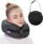 CSJT Travel Pillow Vac Compressed Memory Foam Neck Pillow Airplane,Comfortable,Neck Support,Machine Washable,Airplanes Travel Essentials Accessories for Office,Flight,Cars Breaks Sleeping(Black)