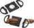 2 Pack Portable Cigar Cutter, Stainless Steel Pocket Cigar Tool, Double Guillotine Blades Scissors, Cigar Clippers Cigar Accessories with Plastic Handle Suitable for Most Size of Cigars, Black