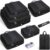 Prezon Compression Packing Cubes, Upgraded Mesh Window, Visiable and Portable, Expandable Travel Luggage Organizers, 8 Set, Black, 8 Set, Square Mesh