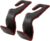 AMVOYOA Car Headrest Hook, Leather Vehicle Back Seat Hanger Storage for Purse Groceries Bag and More, Black&Red, Pack of 2