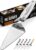 Orblue Pie Server, Essential Kitchen Tool, Serrated on Both Sides, Great for Right or Left Handed Chef, Stainless Steel Flatware, Cake Cutter,White