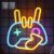 CooPark Game Neon Sign, LED Art Wall Decor Rock Hand Neon Light with USB Powered, Studio Music Lover Party Bar Bedroom Decoration, Creative Gifts for Birthday Christmas Thanksgiving Friend Children