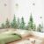 decalmile Large Watercolor Pine Tree Animals Wall Stickers Woodland Forest Tree Fox Deer Bear Wall Decals Baby Nursery Bedroom Living Room Wall Decor (W: 227CM