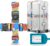 Luggage Strap Cross Strap with Luggage Tag, Eye-catching Luggage Strap with Combination Lock, Adjustable Luggage Belt, Luggage Strap (Blau02)