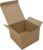 Pack of 10 Small Cardboard Boxes 12 x 12 x 9 cm – Natural Multipurpose Kraft Boxes with Lids for Packages, Shipping and Gifts